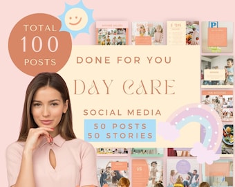 Daycare Social Media, Social Media Templates For A Daycare, Childcare Social Media, Social Media Templates For Daycare,