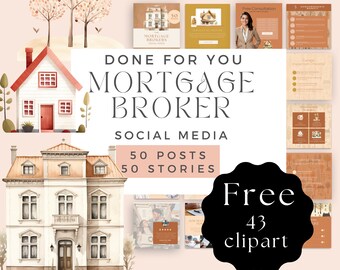 Mortgage Broker Social Template, Instagram Posts For Mortgage Brokers, Mortgage Broker Social Media, Mortgage Broker Social Media Canva