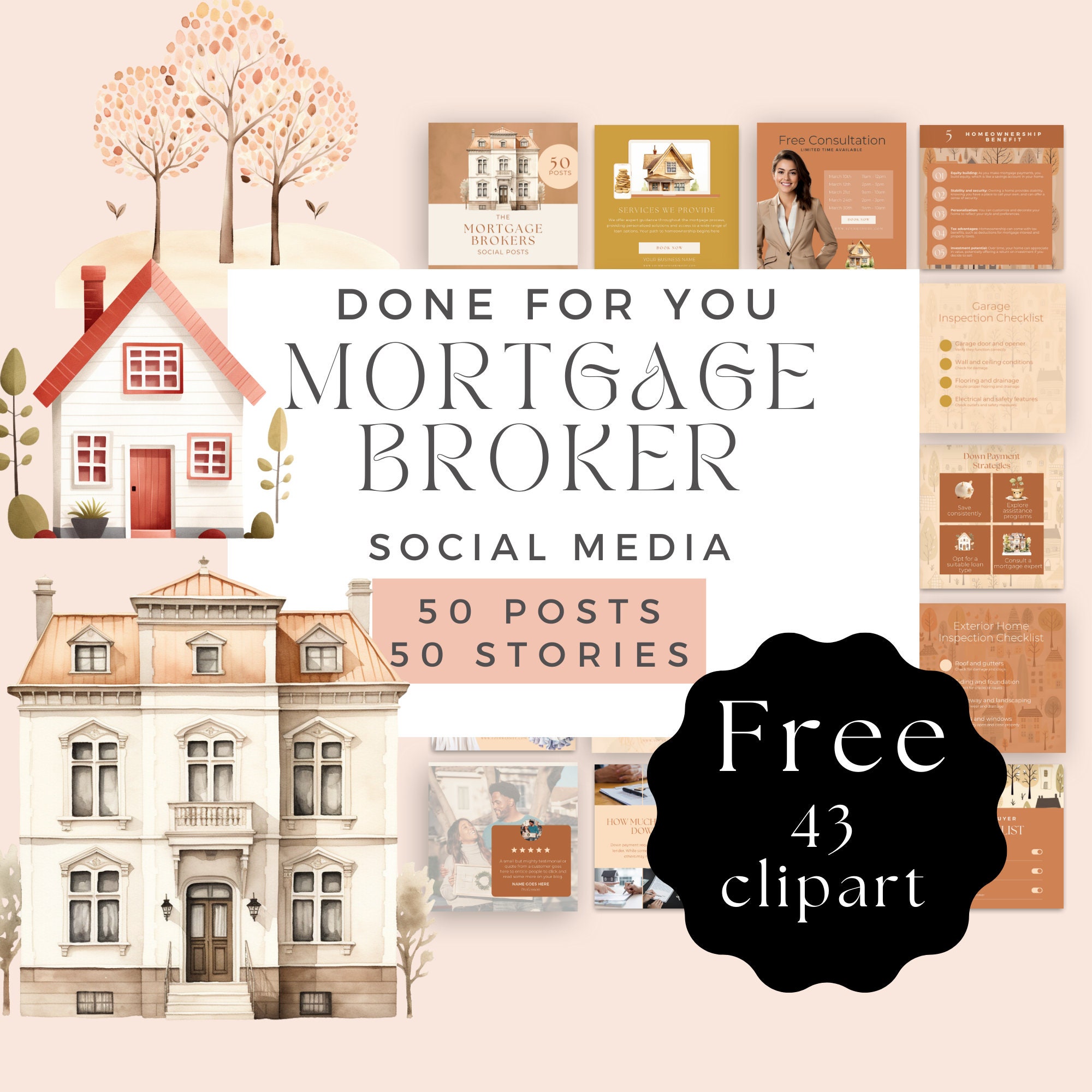 Mortgage Broker Social Template, Instagram Posts for Mortgage Brokers
