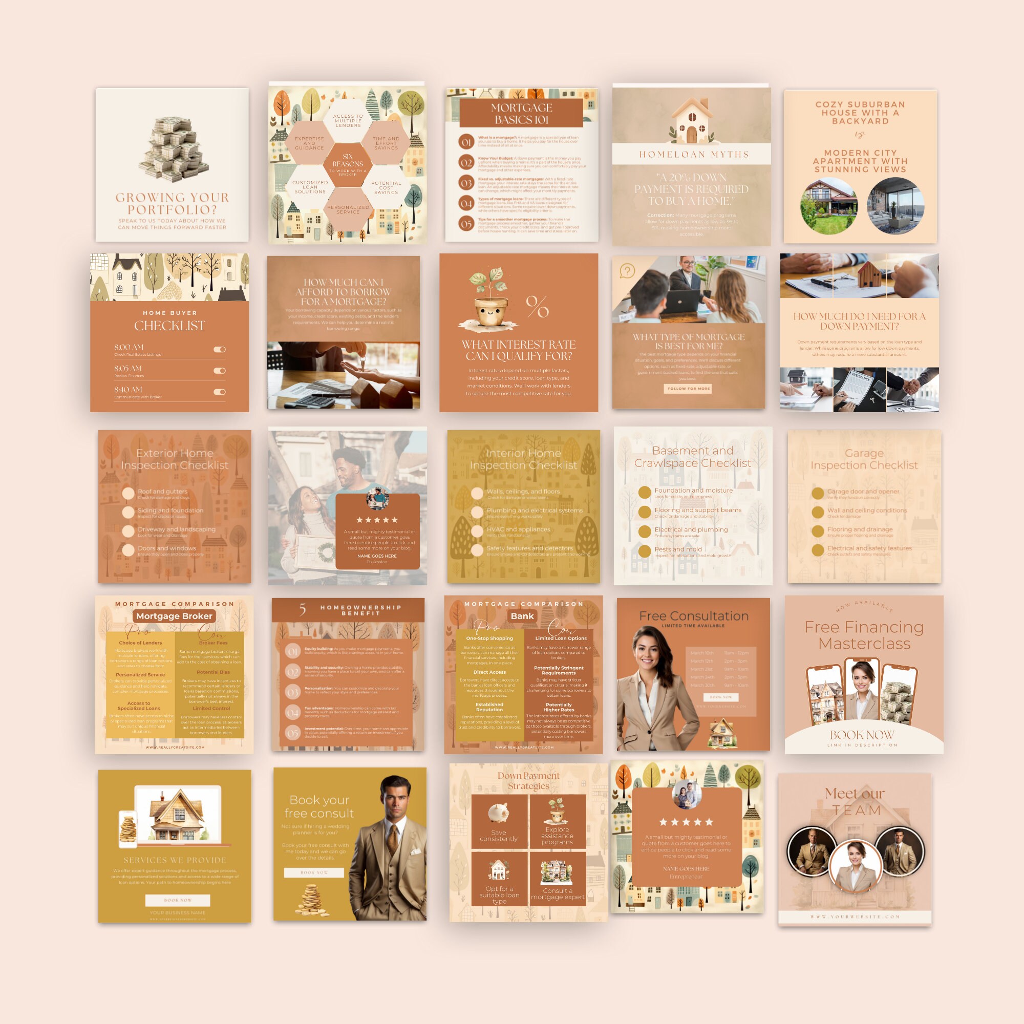 Mortgage Broker Social Template, Instagram Posts for Mortgage Brokers