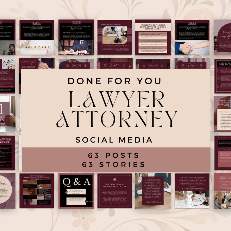 Law Firm Social Media Templates, Corporate By Law Template, Law Firm Canva Templates, Law Template Instagram,