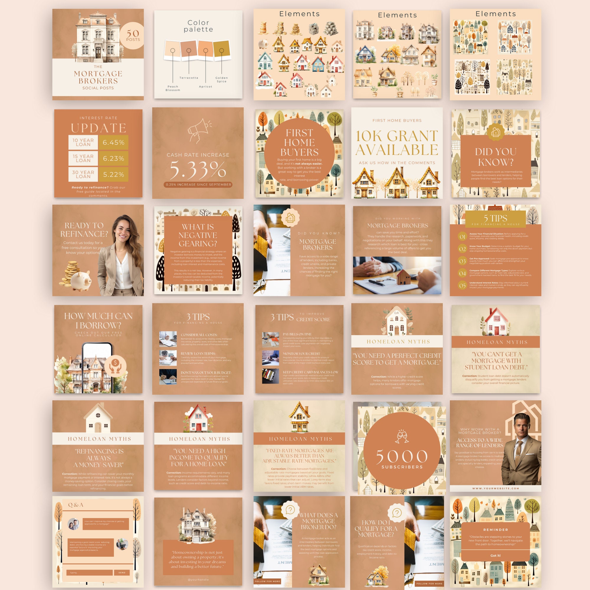 Mortgage Broker Social Template, Instagram Posts for Mortgage Brokers