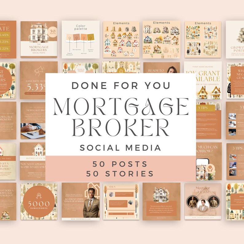 Mortgage Broker Social Template, Instagram Posts for Mortgage Brokers