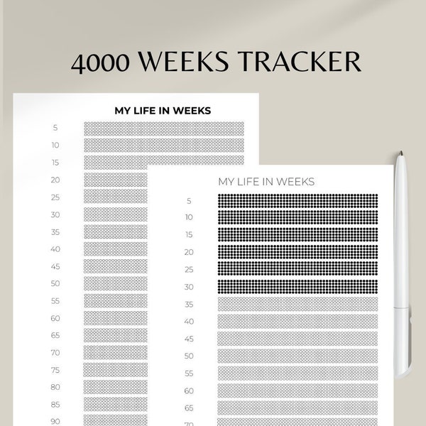 4000 Week Calendar Etsy