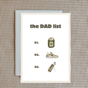 Greeting Card Dad List Card Father's Day Card Hand-Drawn Greeting Cards Printable Cards Download Fathers Day Card Beer image 3