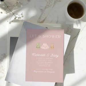 Invitation Baby Shower Invitation Simple Baby Shower Invite Unisex Editable Invite Shower Invite Digital Invite Printable image 4