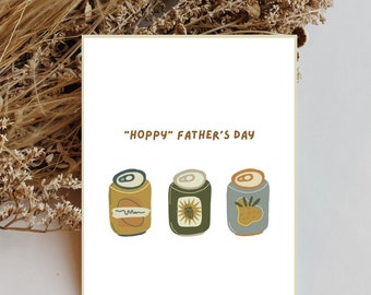 Greeting Card Dad Card Father's Day Card Hand-Drawn Greeting Cards Printable Cards Download Fathers Day Beer Card Hoopy Fathers Day