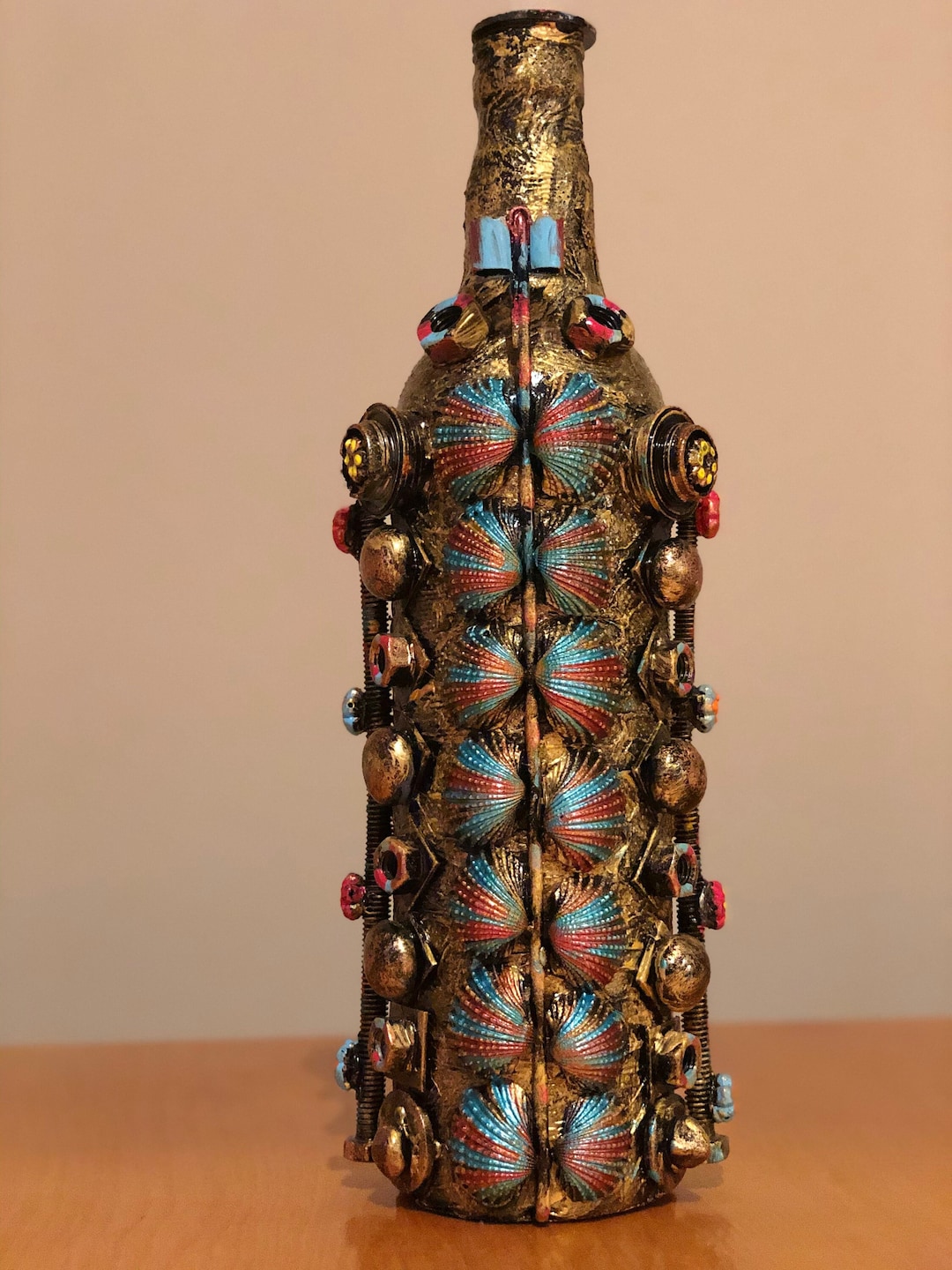 Colourful Bottle Art Etsy