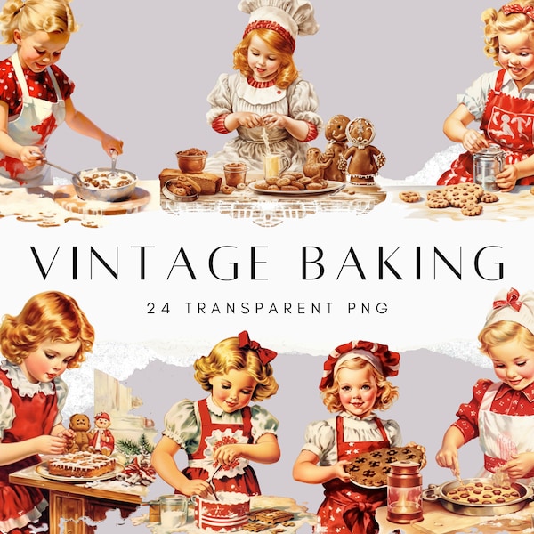 Vintage Baking clipart PNG, Baking PNG, Bake Clip Art, Scrapbook, Junk Journal, Paper Crafts Scrapbooking by ChromaChaos