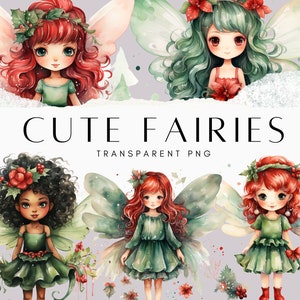 29 Cute Fairies Clip Art, Fairy PNG, Halloween Decor, Wall Decor, Transparent PNG, Watercolor Clipart, Goodnotes Stickers, Digital Sticke