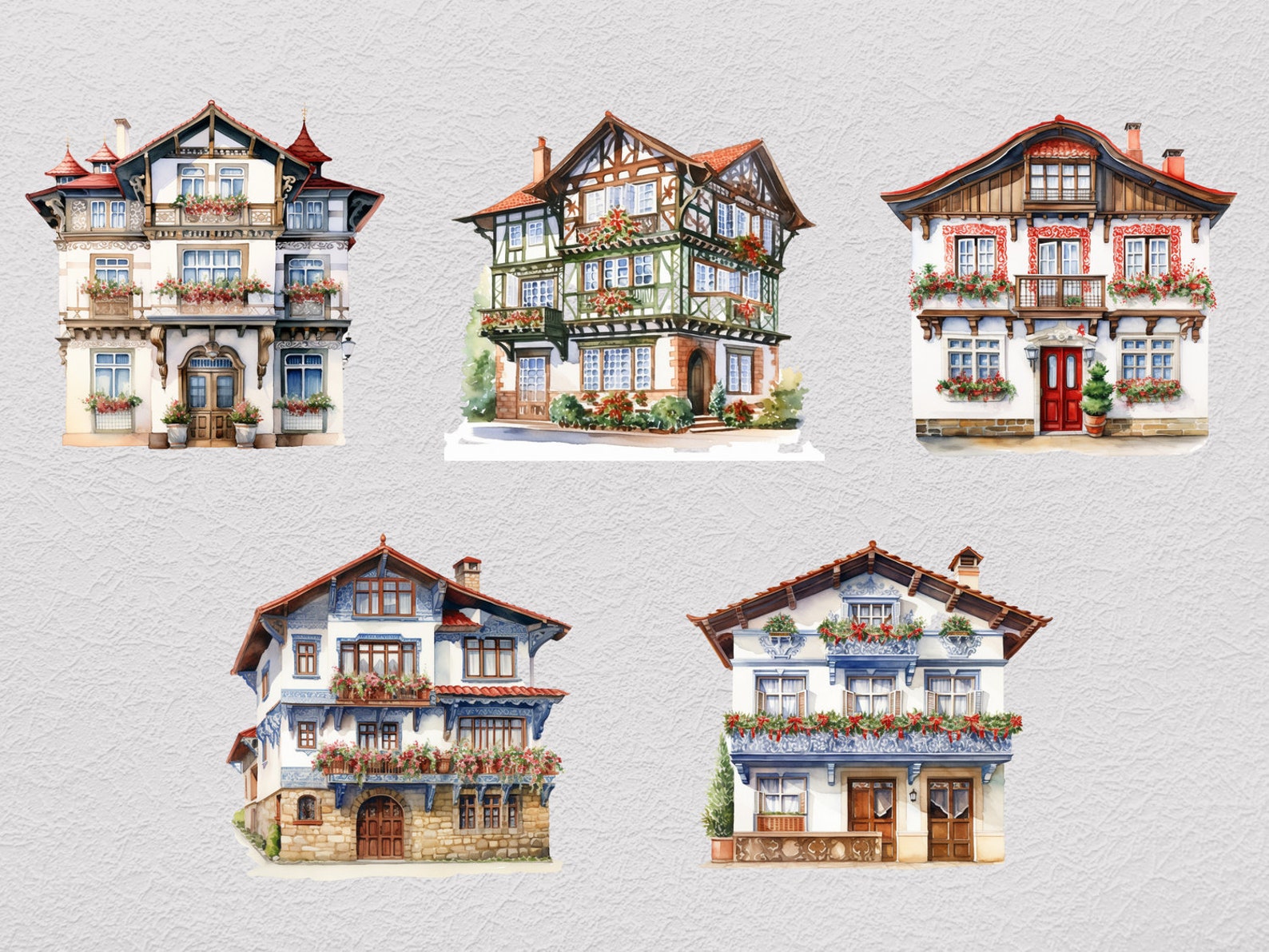 Basque House Clipart, Basque PNG, Architecture Clipart, Vintage ...