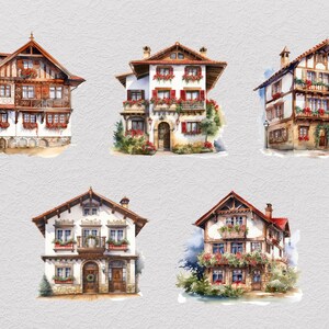 Basque House Clipart, Basque PNG, Architecture Clipart, Vintage ...