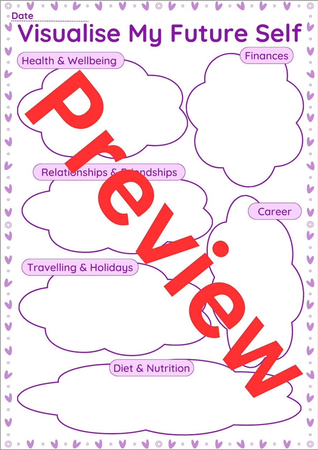 Printable Visualise Your Future Self Worksheet - Etsy