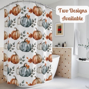 Rustic Autumn Harmony Shower Curtain, Autumn Bath Curtain, Housewarming Gift, Fall Shower Drape