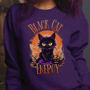 Black Cat Energy Unisex Heavy Blend™ Crewneck Sweatshirt
