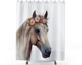 Majestic Blossom Horse Shower Curtain