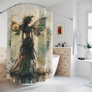 The Fairy&#39;s Luminous Serenity Shower Curtain