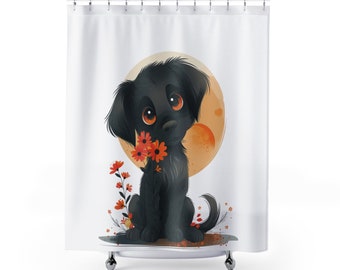 Whimsy Sunlit Puppy Shower Curtain