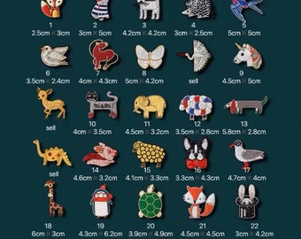 Embroidery brooch,cute fox pin,super pig pin,golden elephant pin,flamingo pin,giraffe pin,turtle pin,smile cat pin,lobster pin