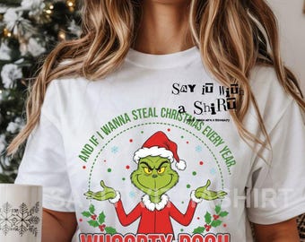 Whoopty Doo Christmas PNG, Grumpy Green Holiday png, Sarcastic Steal-Christmas Quote, Funny Adult Xmas Shirt png, Funny christmas Shirt