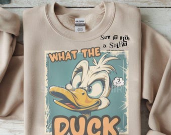 What The Duck PNG | Funny Sarcastic Duck Sublimation Design | Attitude Clipart for Shirts Mugs Stickers