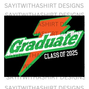 Diseño de birrete de graduación (PNG) de la generación de 2025 (último año de 2025) para sublimación, descarga digital para camisetas, tazas y regalos.