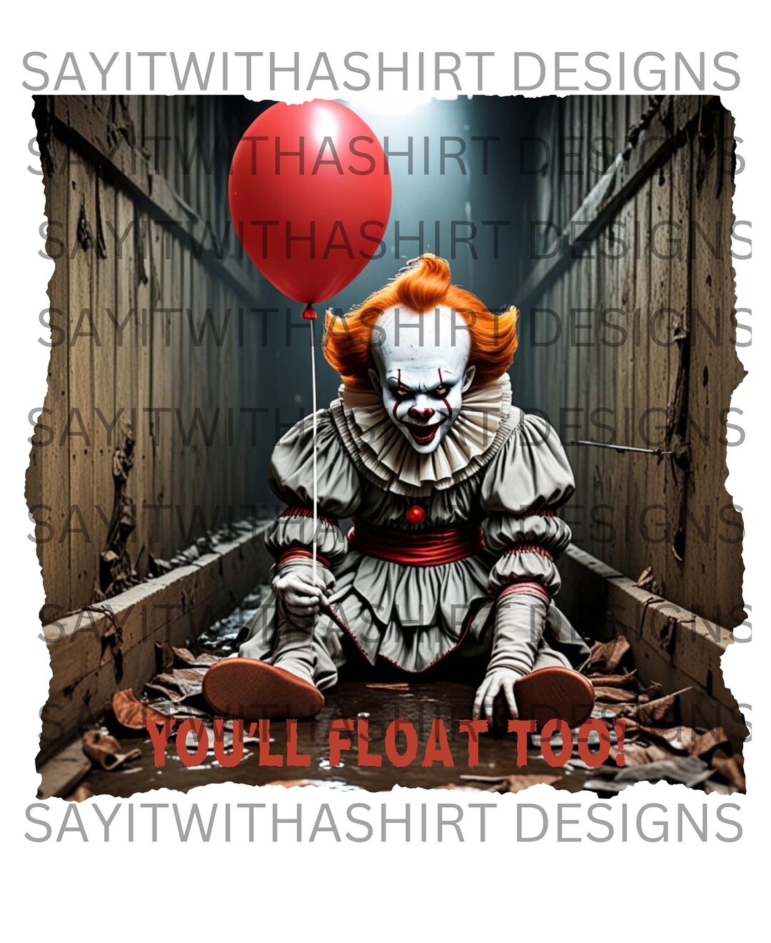 You'll Float Too! Horror Movie Digital PNG Download 300 DPI - Etsy Canada