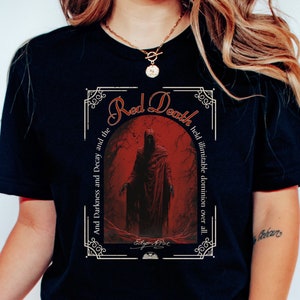 Masque of the Red Death, Edgar Allen Poe Shirt, Graphic Tee, Poe Shirt, Red Death, Story Tshirt, Halloween Shirt, Literature Shirt, Literary