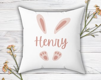 Personalized Pet Rabbit Accent Throw Pillow, Custom Bunny Gift for Bunny Mom or Dad, Bunny Lover Present, Rabbit Decor, Rabbit Lovers Gift