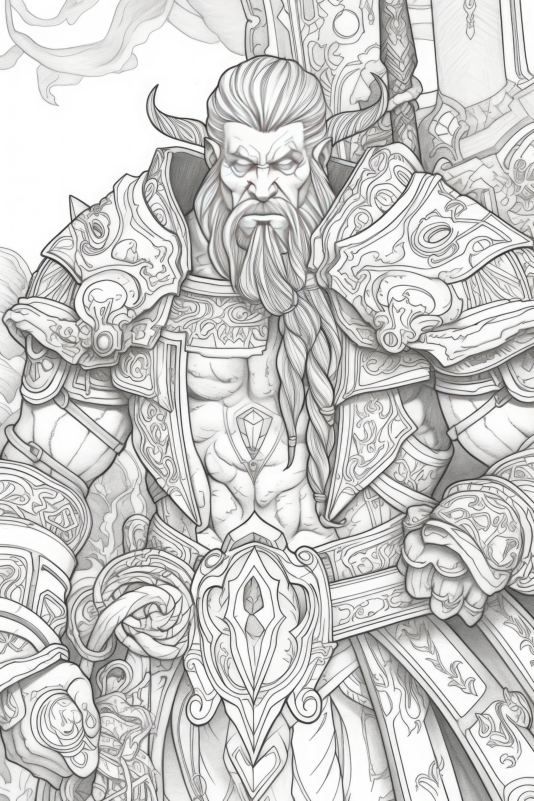 World Of Warcraft Printable 116 Coloring Pages Adults Instant Digital Download Grayscale