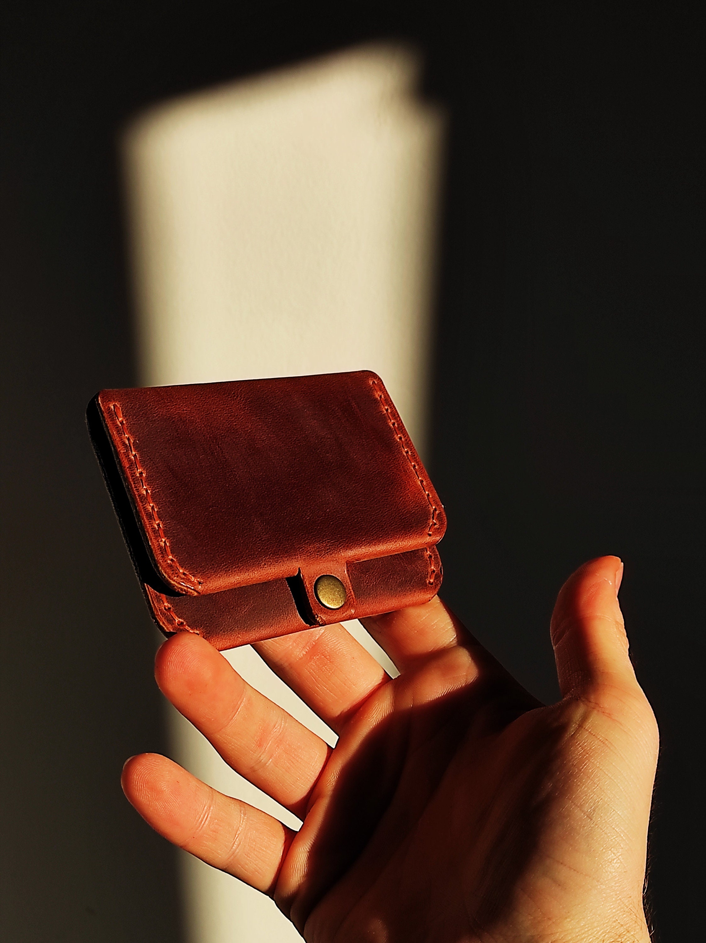 Wallet with pocket and tab in Brown main image 1