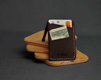 Minimalist Leather Cardholder with RFID Blocker