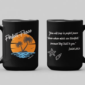 Catholic Bible Verse Mug Perfect Peace Isaiah 26:3 15oz mug, Christian Gift
