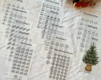 A6 transparent, matte Challenges savings pots for budgeting