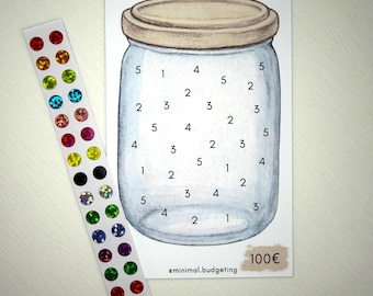 Jam jar moments with adhesive dots