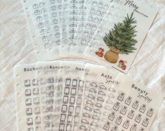 A6 transparent, matte envelopes with savings pots challenges for budgeting