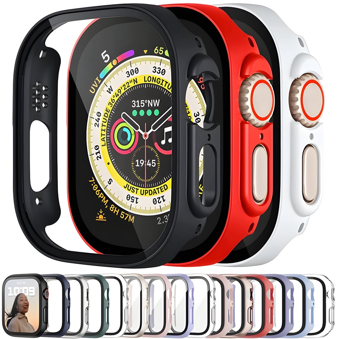 Apple Watch Tempered Glass Case W/ Bumper Iwatch Case Protector for