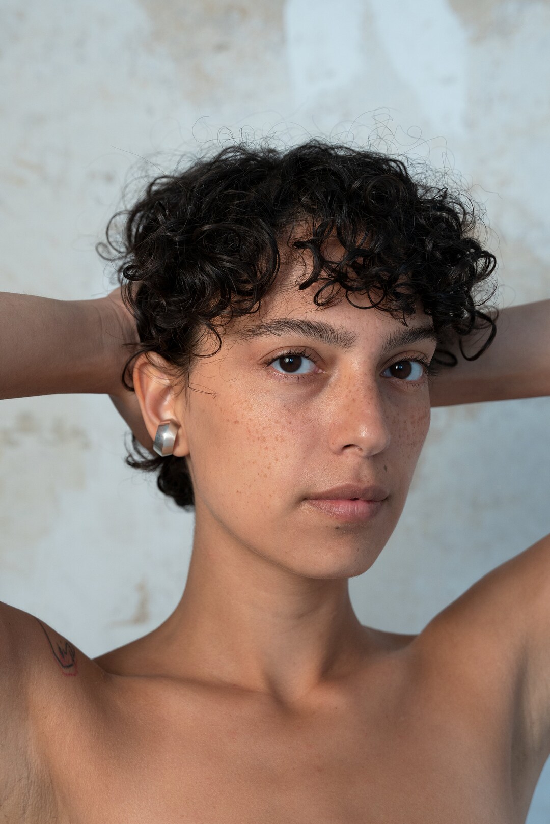 Minimal Clip on Earring/ Sterling Silver Hoop/ Gender Inclusive Earring