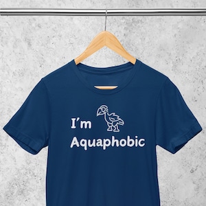Aquaphobic Bird T-Shirt: Funny Fear of Water Tee