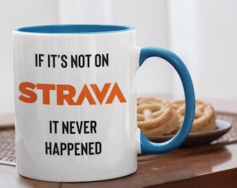 Strava Mug, Strava Coffee Mug, Runner Mug Gift, Cyclist Present Gift, Strava Running Gift, Bike Mug, Cycling Gifts, Strava Gift