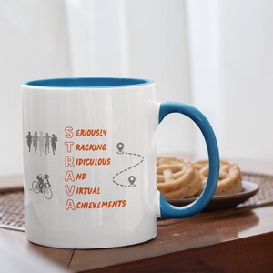 Strava Becher, Strava-Kaffeebecher, Läuferbecher Geschenk, Radfahrer Geschenk Geschenk, Strava-Laufgeschenk, Fahrradbecher, Radsportgeschenke, Strava-Geschenk