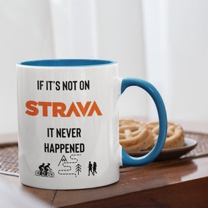Taza Strava, taza de café Strava, taza de regalo para corredores, regalo de ciclista, regalo para correr Strava, taza de bicicleta, regalos de ciclismo, regalo Strava