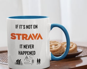 Strava Mug, Strava Coffee Mug, Runner Mug Gift, Cyclist Present Gift, Strava Running Gift, Bike Mug, Cycling Gifts, Strava Gift