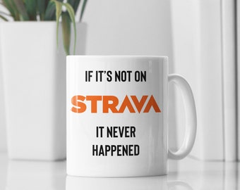 Strava Mug, Strava Coffee Mug, Runner Mug Gift, Cyclist Gift, Strava Running Gift, Bike Mug, Cycling Gifts, Strava Gift