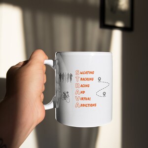 Strava Becher, Strava-Kaffeebecher, Läuferbecher Geschenk, Radfahrer Geschenk Geschenk, Strava-Laufgeschenk, Fahrradbecher, Radsportgeschenke, Strava-Geschenk