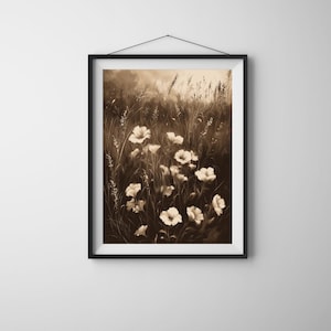 Vintage Wildflowers Digital Wall Art | Rustic Botanical Print | Home Décor | Instant Download