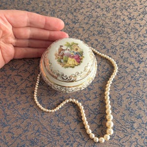 Vintage Porzellan Schale - Royal Porzellan Bavaria Germany - Hübscher Schmuckhalter, dekorativer Deckel, romantisches Schlafzimmer Dekor Haushaltsware