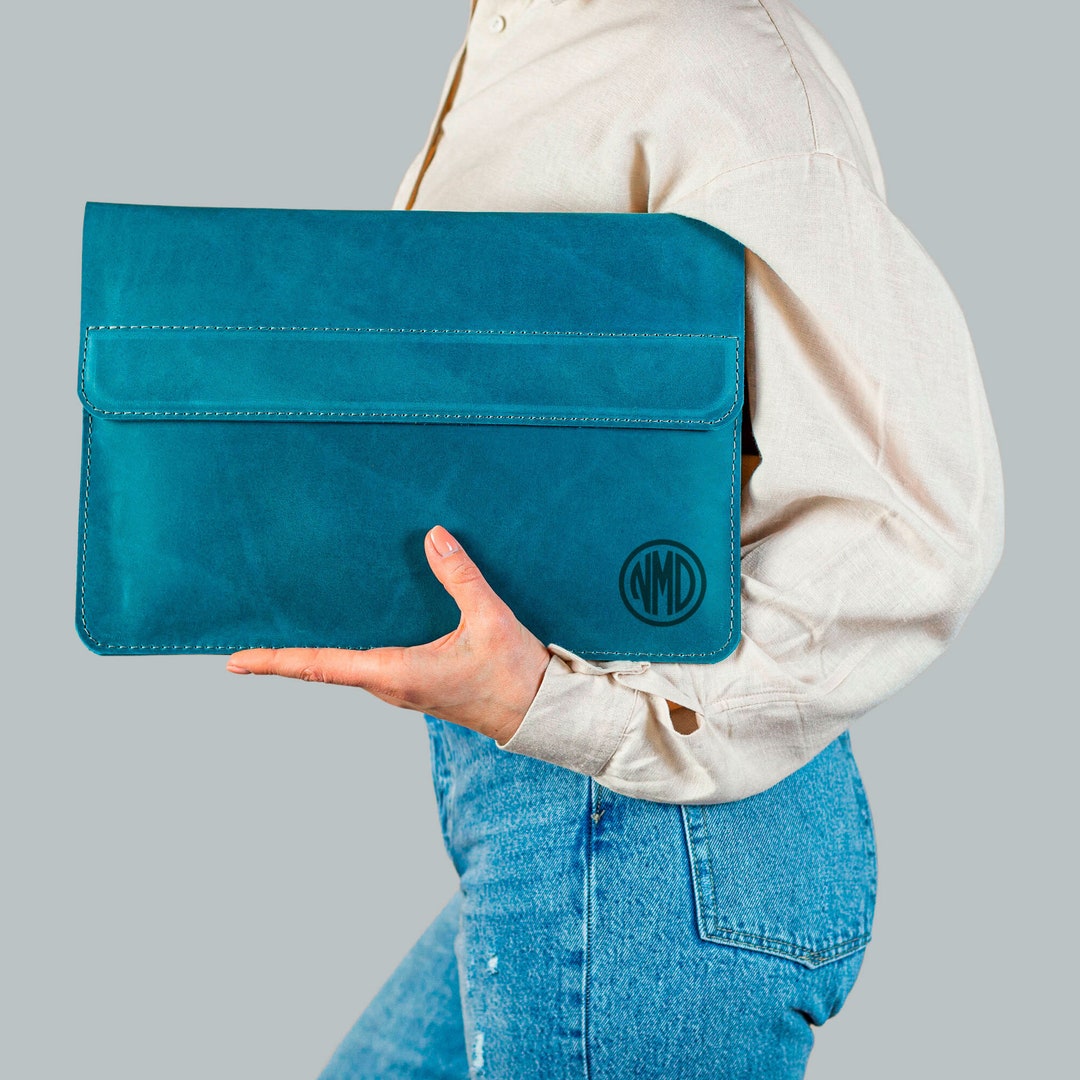 Personalized Leather Laptop Sleeve for Christmas 2023, Computer Sleeve for MacBook Air Pro