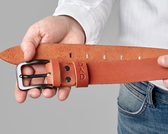 Handcrafted Custom Belt for Man with Initials & Secret Message, Personalized Belt for Him, Birthday Gift for Husband, Unique Boyfriend Gift