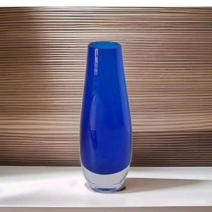 ボー ボルグストローム 花瓶 コバルト ブルー アセダ グラスブルック ガラス ミッドセンチュリー モダン 1960年代